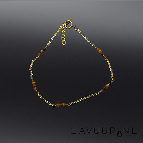 Goldfilled armbandje met tijgeroog
