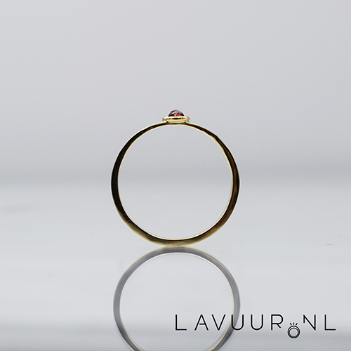 Gouden ring met granaat